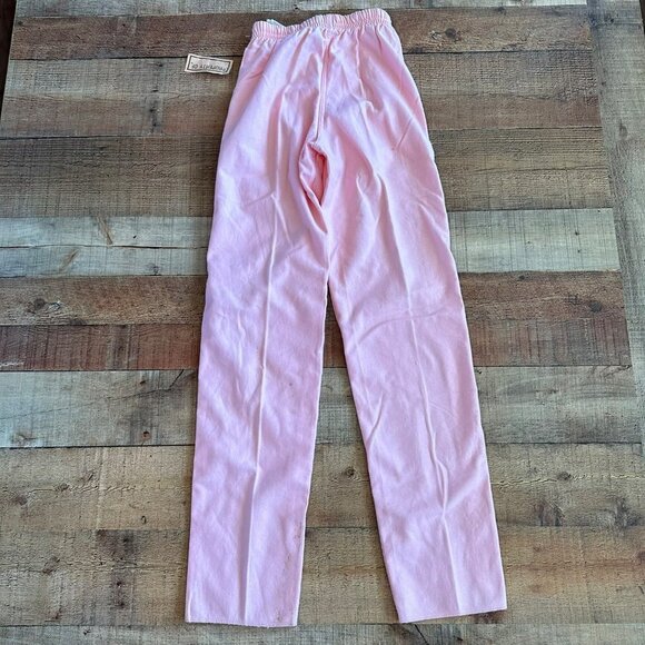 Vintage Property Of Women's Pink Straight Leg Drawstring Pants -24 - Picture 8 of 13
